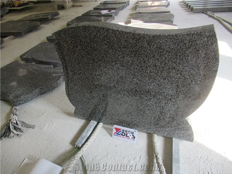 New G654 Dark Grey Granite Engraved Tombstones
