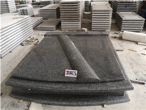 New G654 Granite Double Western Style Tombstone