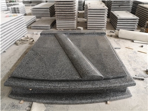 New G654 Granite Double Western Style Tombstone