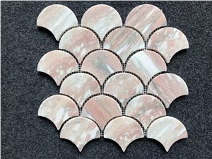 Rosa Norvegia Marble Sector Mosaic Tile Rosa Norvegia Marble Sector Mosaic Tile