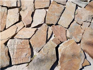 Rusty Yellow Flagstone Random Walkway Pavers