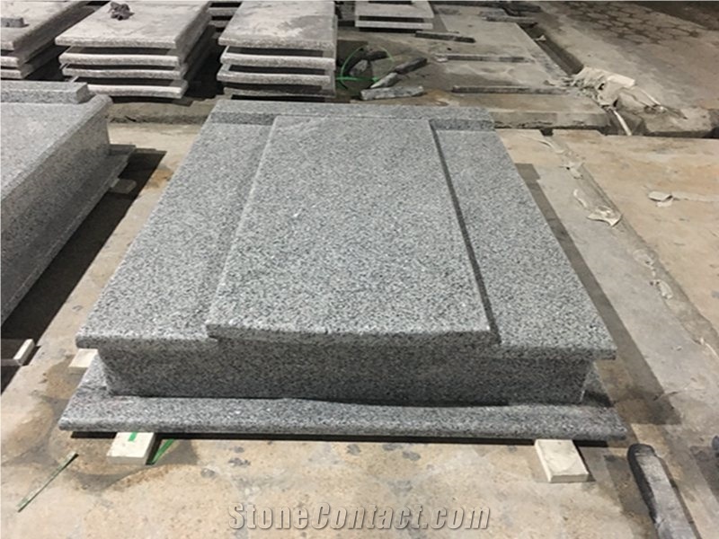 Swan Blue Granite Western Style Tombstones