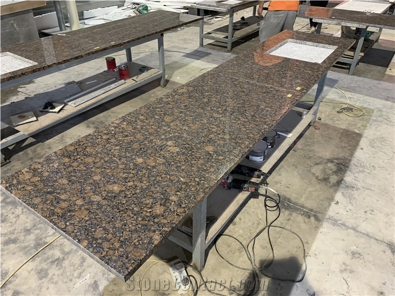 Granite Kitchen Countertops with Baltic Brown