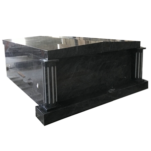 Haobo Stone Bahama Blue Granite 2 Crypts Cheap Mausoleum