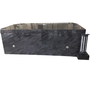 Haobo Stone Bahama Blue Granite 2 Crypts Cheap Mausoleum