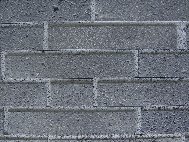 Brushed Black Lava Stone, Volcanic Lava Bricks