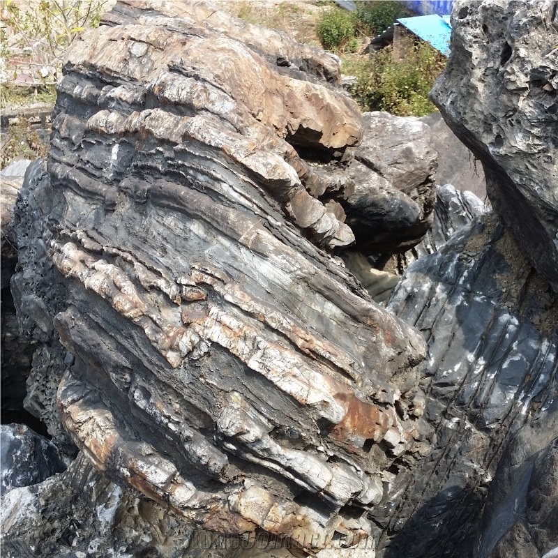Natural Grey River Rock Large Landscape Boulder