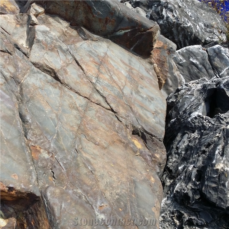 Natural Grey River Rock Large Landscape Boulder