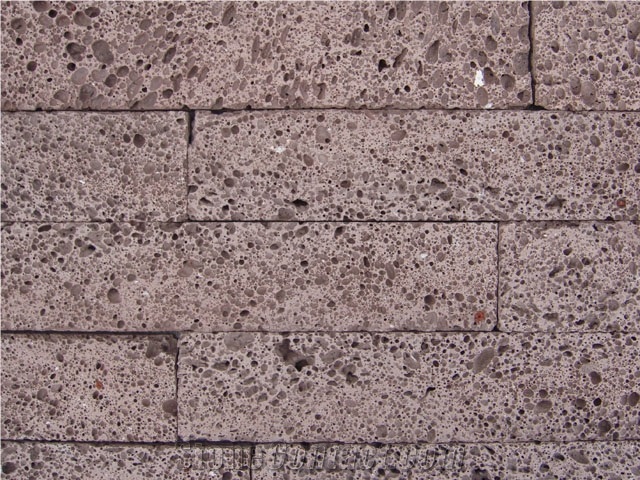 Split Face Red Brown Lava Stone, Volcanic Lava Bricks