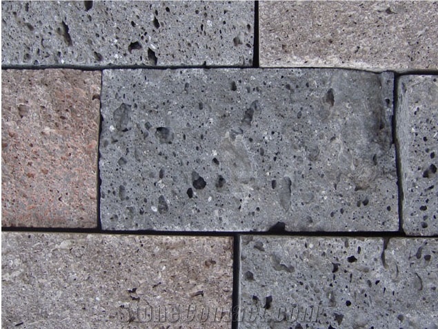 Split Face Volcanic Lava Stone