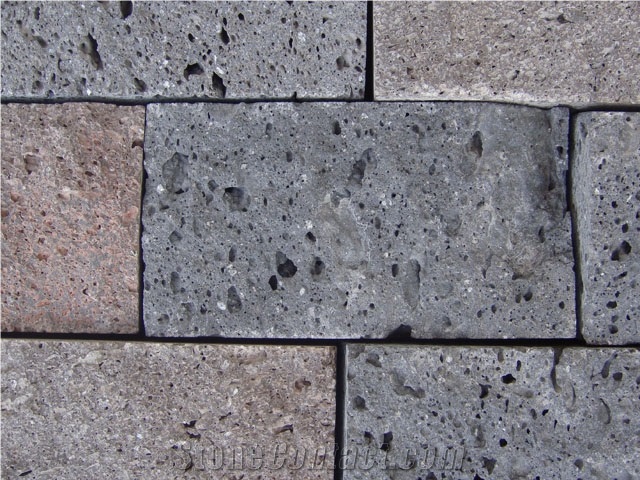 Split Multicolor Basalt Tiles, Lava Stone