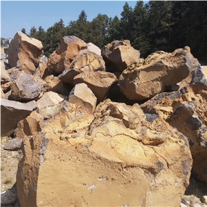 Yellow Lava Rock Boulders for Landscaping