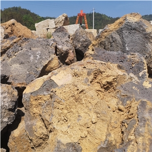 Yellow Lava Rock Boulders for Landscaping