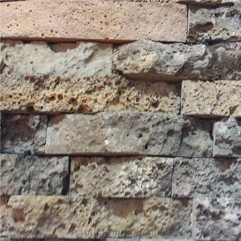Yellow Mixed Natural Lava Culture Stone