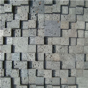 Yunnan Grey Sawn Lava Rock Stone Tile