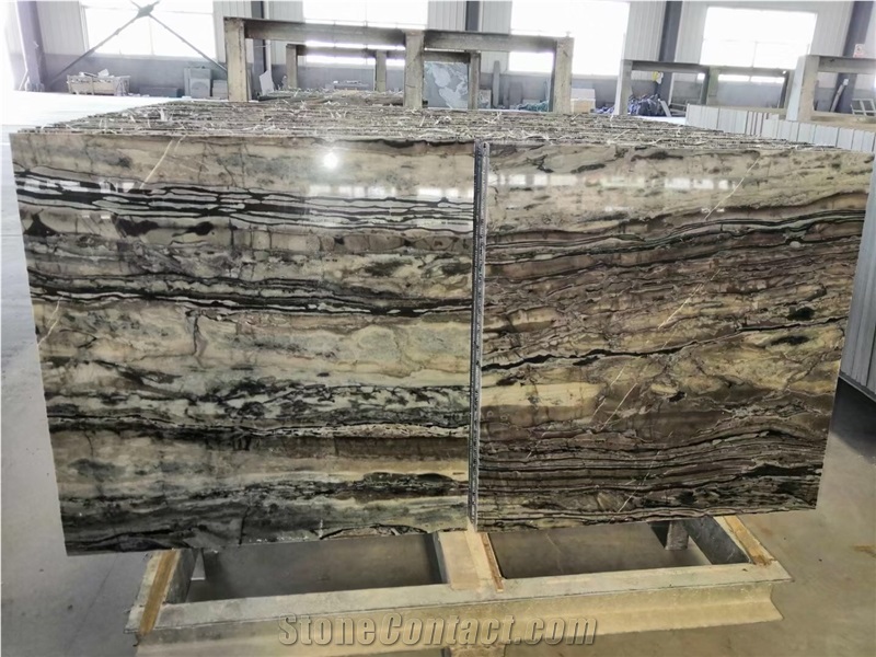 Da Vinci Grain Gey Marble Slabs