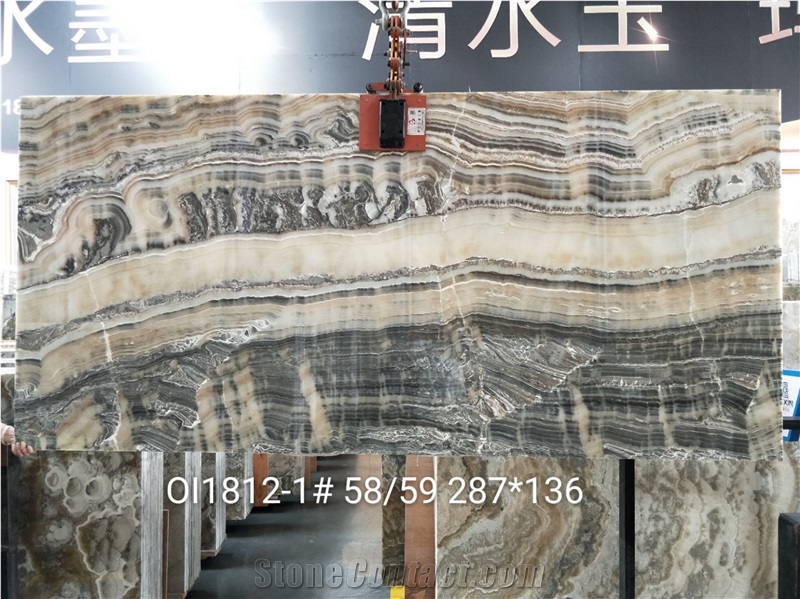 Grey Onyx Slabs and Tiles Factory Price