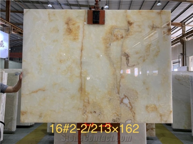 Snow White Onyx Light Yellow Onyx Big Slabs