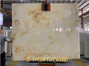 Snow White Onyx Light Yellow Onyx Big Slabs
