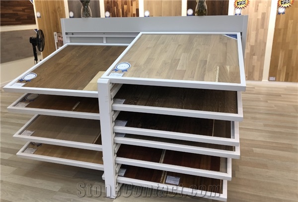 Horizontal Sliding Display Stand For Tile, Hardwood