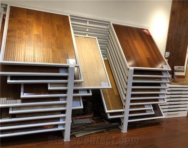 Horizontal Sliding Display Stand For Tile, Hardwood