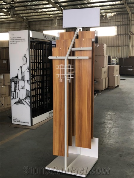 Timber Display, Hardwood Sample Floor Display Rack