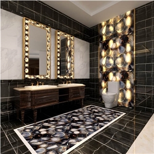 Black Gemstone Agate Slabs