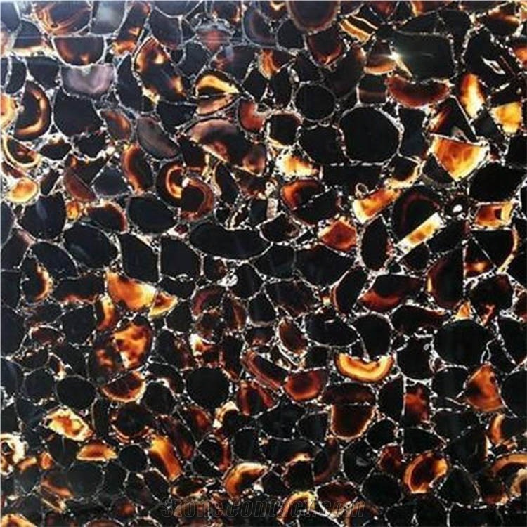 Black Gemstone Agate Slabs
