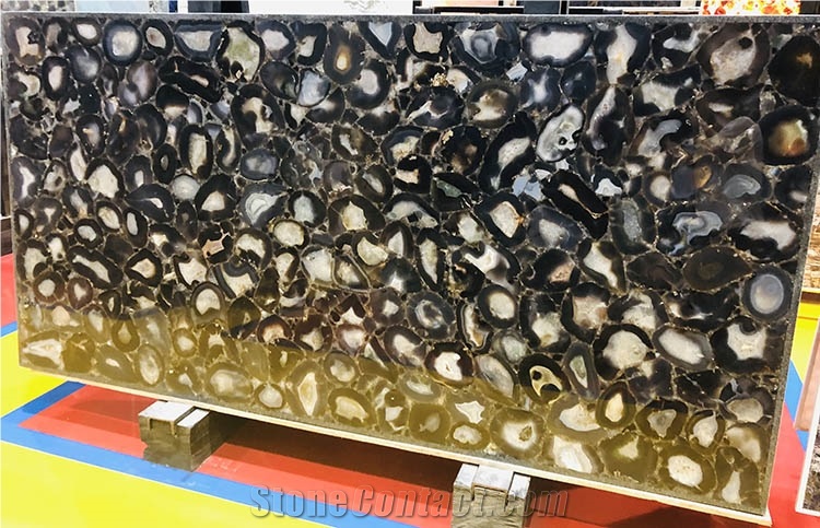 Black Gemstone Agate Slabs