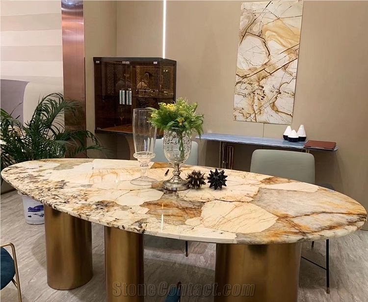 Flexible Stone Marble Veneer Sheets Table Top