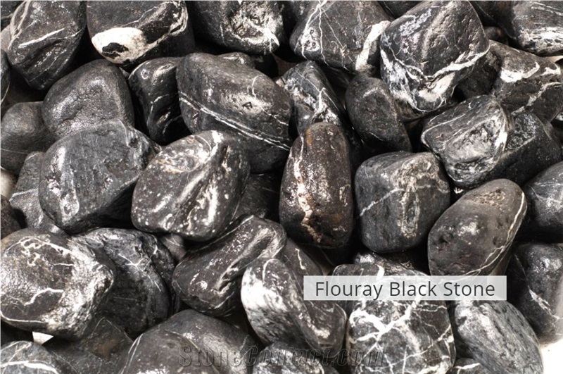 Black Pebbles & Gravels, Flouray Black Stone