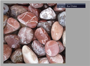 Natural Pebbles, Flouray Red River Stone, Red Marble Pebble