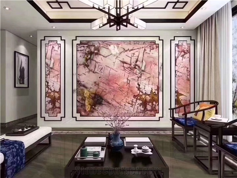 Brazil Crystal Pink Quartzite Polished Countertops