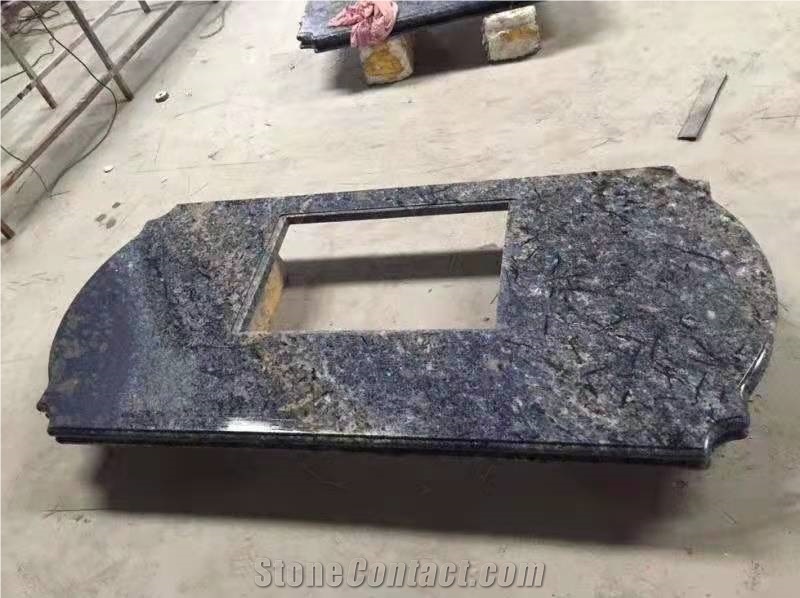 Brazil Sapphire Quartzite Blue Polished Countertop