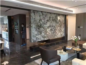 Brazil Snow Mountain Silver Fox Granite Slabs