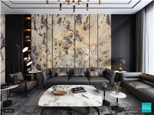 Brazil Snow Mountain Silver Fox Granite Slabs