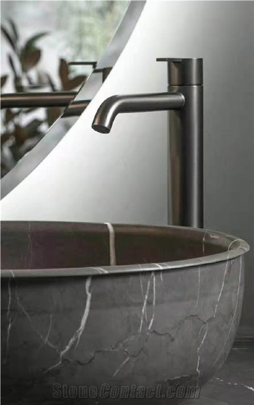 Bulgarian Dark Grey Marble Polished Stair Treads