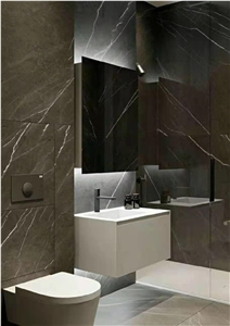 Bulgarian Dark Grey Marble Polished Stair Treads