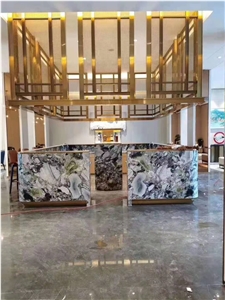 Cold Jade Marble White Polished Kitchen Bar Top