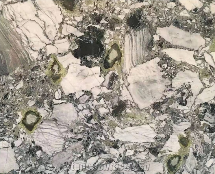 Cold Jade Marble White Polished Kitchen Bar Top