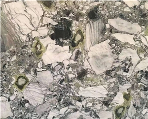 Cold Jade Marble White Polished Kitchen Bar Top