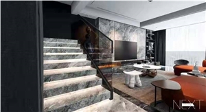 France Gucci Grey Marble Polished Stair Treads