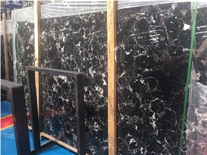 Black Ice Flower Marble Floor Black Ice Flower Marble Slab