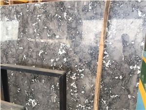 Cloudy Grey Marble Polished Slab Tile