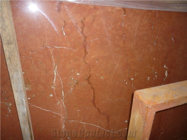 Coral Red Marble Slab Tile