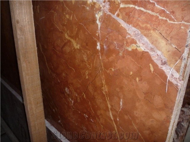 Coral Red Marble Slab Tile