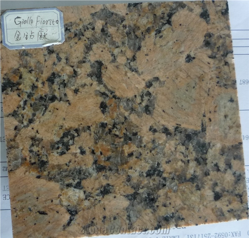 Golden Diamond Yellow Granite Slabs Tiles