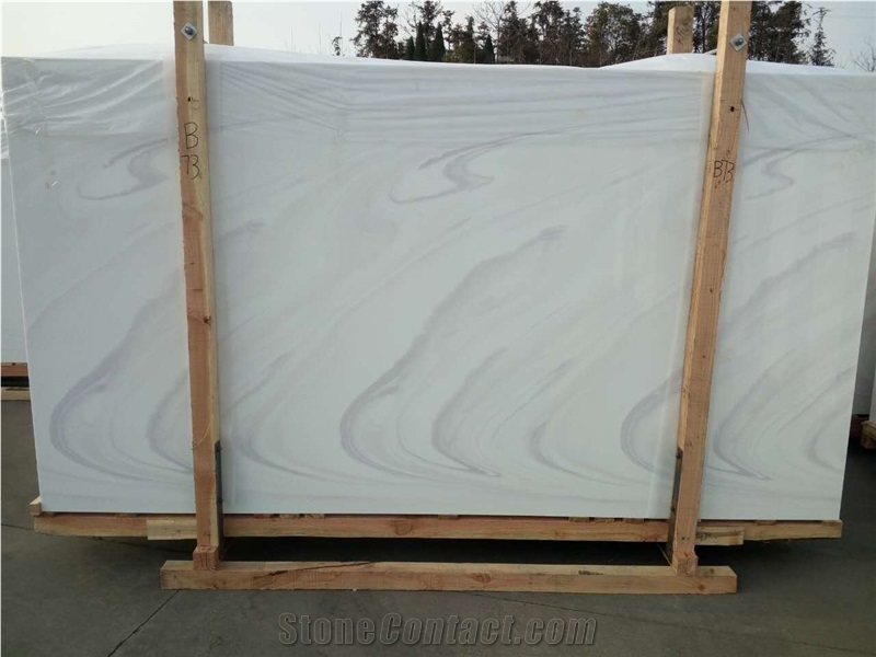 Nano Wave Crystallized Glass Stone Slab Tile Floor