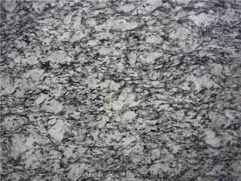 Spray White Granite Polished Sea Wave Slab