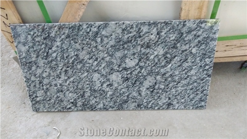 Spray White Granite Polished Sea Wave Slab